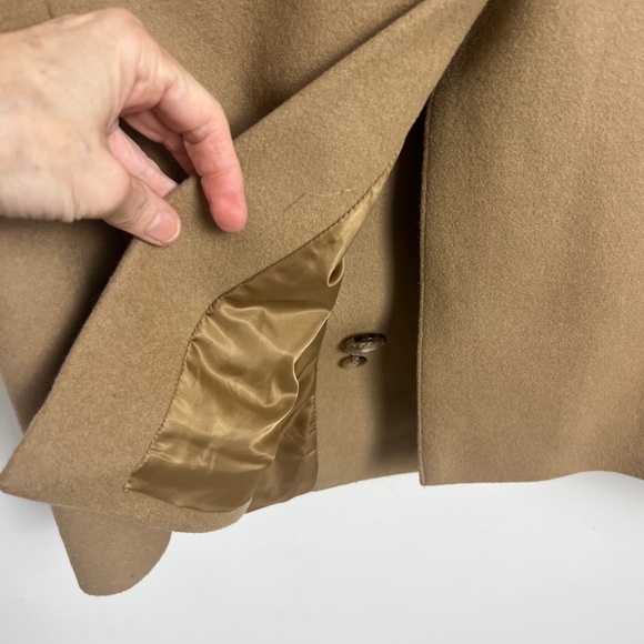 Lauren Ralph Lauren Men's 37/S Camel Italian Fabric Wool Cashmere Blend Overcoat - Picture 8 of 11